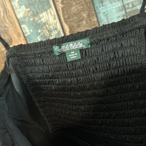 Wild fable XS black heart texture layered tie shoulder dress - Picture 11 of 16